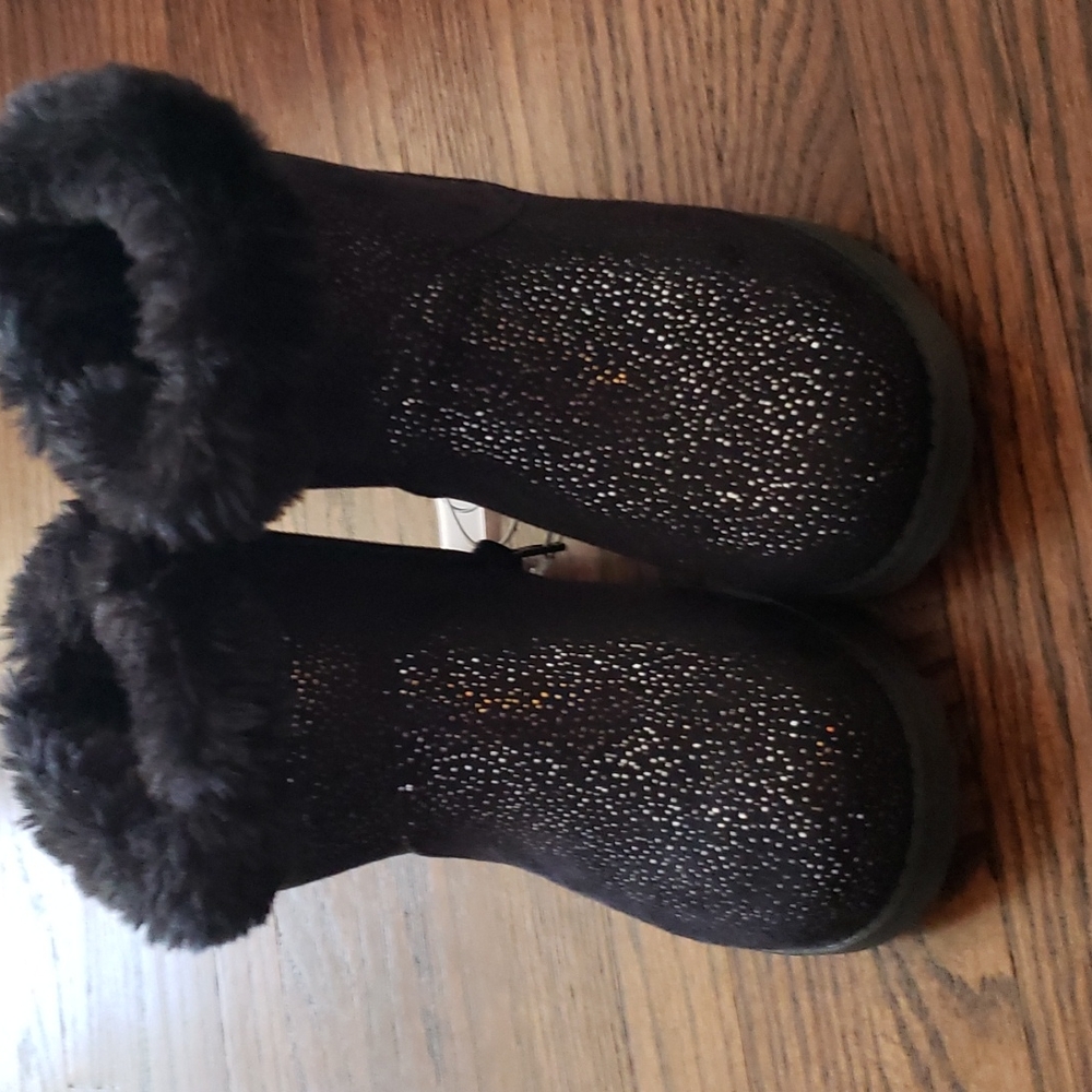 Sparkly Black Boots